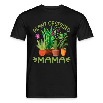 Plante Mère Mère Jardin Plantes Fleur - T-shirt homme - noir - Devant - AI Model Male 178 light (178cm)