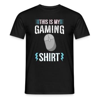 PC Joueur Vidéo Ordinateur Nerd Jeux WASD - T-shirt homme - noir - Devant - AI Model Male 178 light (178cm)