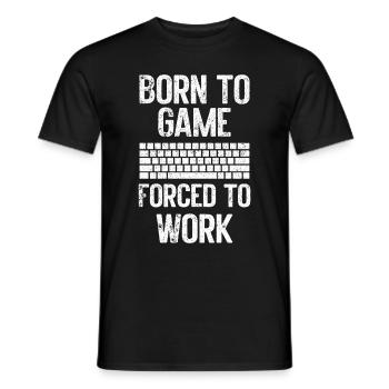 PC Joueur Vidéo Ordinateur Nerd Jeux WASD - T-shirt homme - noir - Devant - AI Model Male 178 light (178cm)