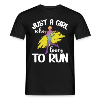 Runner Girls Running Cross Country Track Marathon - Männer T-Shirt - Schwarz - Vorne - AI Model Male 178 light (178cm)