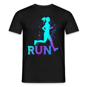 Runner Girls Running Cross Country Track Marathon - Männer T-Shirt - Schwarz - Vorne - AI Model Male 178 light (178cm)