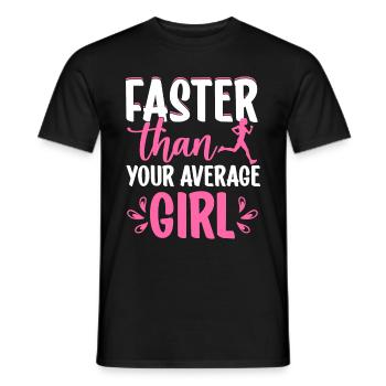 Runner Girls Running Cross Country Track Marathon - Männer T-Shirt - Schwarz - Vorne - AI Model Male 178 light (178cm)