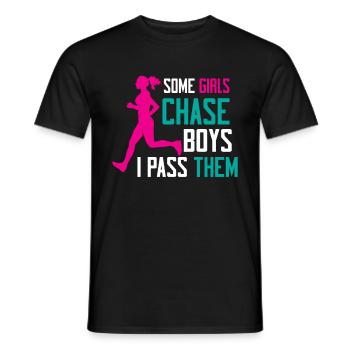Runner Girls Running Cross Country Track Marathon - Männer T-Shirt - Schwarz - Vorne - AI Model Male 178 light (178cm)