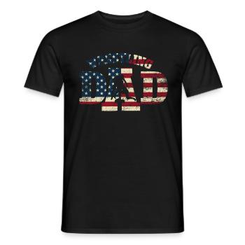 Wrestling Dad Wrestler Men Father's Day - Men's T-Shirt - black - Front - AI Model Male 178 light (178cm)