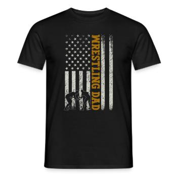 Wrestling Dad Wrestler Männer Vatertag - Männer T-Shirt - Schwarz - Vorne - AI Model Male 178 light (178cm)