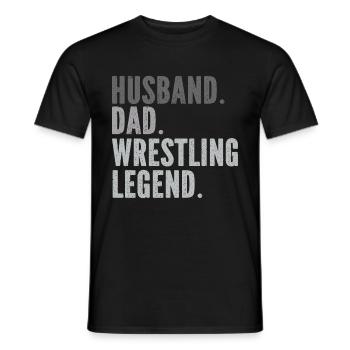 Wrestling Dad Wrestler Männer Vatertag - Männer T-Shirt - Schwarz - Vorne - AI Model Male 178 light (178cm)
