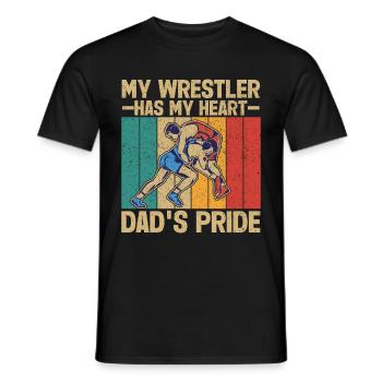 Wrestling Dad Wrestler Männer Vatertag - Männer T-Shirt - Schwarz - Vorne - AI Model Male 178 light (178cm)