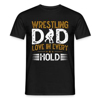 Lutte Papa Lutteur Hommes Fête des Pères - T-shirt homme - noir - Devant - AI Model Male 178 light (178cm)