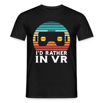 Virtual Reality VR Gamer Funnz - Männer T-Shirt - Schwarz - Vorne - AI Model Male 178 light (178cm)