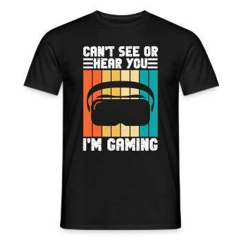 Virtual Reality VR Gamer Funnz - Männer T-Shirt - Schwarz - Vorne - AI Model Male 178 light (178cm)