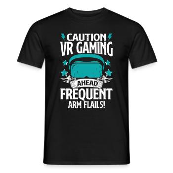 Virtual Reality VR Gamer Funnz - Männer T-Shirt - Schwarz - Vorne - AI Model Male 178 light (178cm)
