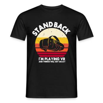 Virtual Reality VR Gamer Funnz - Männer T-Shirt - Schwarz - Vorne - AI Model Male 178 light (178cm)