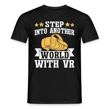 Virtual Reality VR Gamer Funnz - Männer T-Shirt - Schwarz - Vorne - AI Model Male 178 light (178cm)