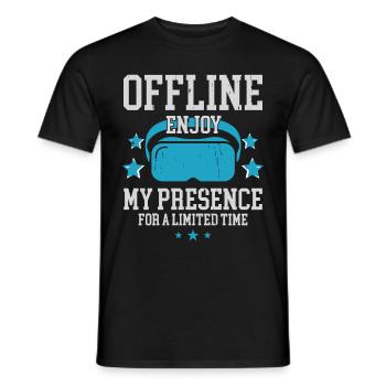Virtual Reality VR Gamer Funnz - Männer T-Shirt - Schwarz - Vorne - AI Model Male 178 light (178cm)