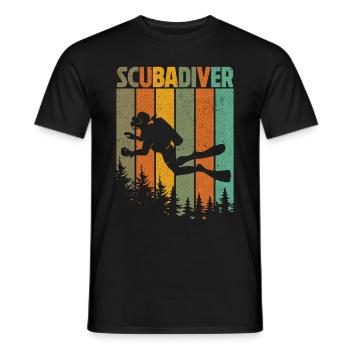 Diving Diver Ocean Lovers - Men's T-Shirt - black - Front - AI Model Male 178 light (178cm)