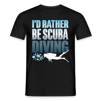 Diving Diver Ocean Lovers - Men's T-Shirt - black - Front - AI Model Male 178 light (178cm)