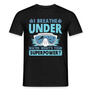 Diving Diver Ocean Lovers - Men's T-Shirt - black - Front - AI Model Male 178 light (178cm)