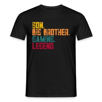 Big Brother Video Gamer New Brother Gaming - T-shirt homme - noir - Devant - AI Model Male 178 light (178cm)