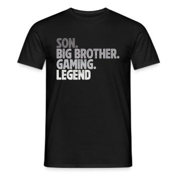 Big Brother Video Gamer New Brother Gaming - T-shirt homme - noir - Devant - AI Model Male 178 light (178cm)