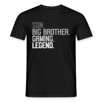 Big Brother Video Gamer New Brother Gaming - T-shirt homme - noir - Devant - AI Model Male 178 light (178cm)