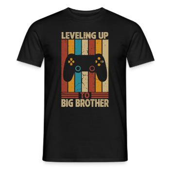 Big Brother Video Gamer New Brother Gaming - T-shirt homme - noir - Devant - AI Model Male 178 light (178cm)