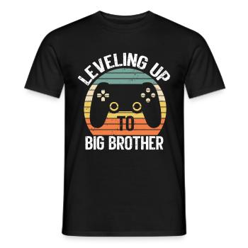 Big Brother Video Gamer New Brother Gaming - T-shirt homme - noir - Devant - AI Model Male 178 light (178cm)