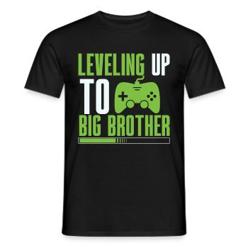 Big Brother Video Gamer New Brother Gaming - T-shirt homme - noir - Devant - AI Model Male 178 light (178cm)