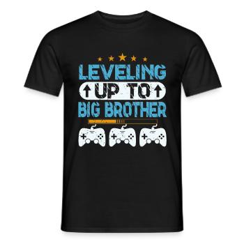 Big Brother Video Gamer New Brother Gaming - T-shirt homme - noir - Devant - AI Model Male 178 light (178cm)