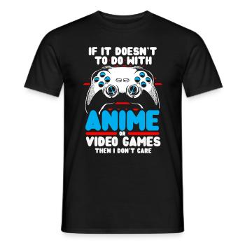 Anime Gaming Otaku Manga Kawaii Japan - Men's T-Shirt - black - Front - AI Model Male 178 light (178cm)