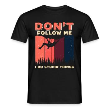 Klettern Mountain Boulder Climble Climber - Männer T-Shirt - Schwarz - Vorne - AI Model Male 178 light (178cm)