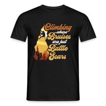 Klettern Mountain Boulder Climble Climber - Männer T-Shirt - Schwarz - Vorne - AI Model Male 178 light (178cm)