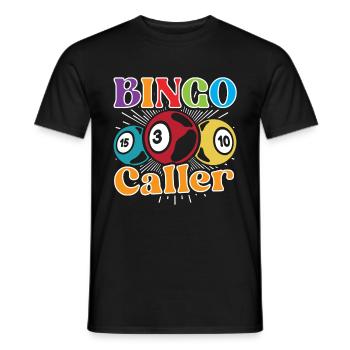 Bingo Caller Bingo Player Gambling Lottery - Men's T-Shirt - black - Front - AI Model Male 178 light (178cm)