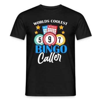 Bingo Caller Bingo Player Gambling Lottery - Men's T-Shirt - black - Front - AI Model Male 178 light (178cm)