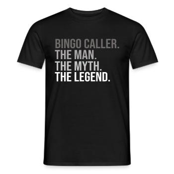 Bingo Caller Bingo Player Gambling Lottery - Men's T-Shirt - black - Front - AI Model Male 178 light (178cm)