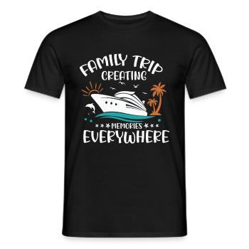 Cruise Family Trip Family Patry Ship Holidays - Men's T-Shirt - black - Front - AI Model Male 178 light (178cm)