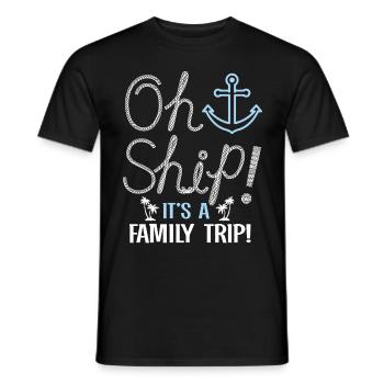 Cruise Family Trip Family Patry Ship Holidays - Men's T-Shirt - black - Front - AI Model Male 178 light (178cm)