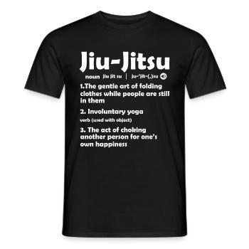 Jiu Jitsu Brésilien BJJ MMA Grappling - T-shirt homme - noir - Devant - AI Model Male 178 light (178cm)