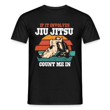 Brazilian Jiu Jitsu BJJ MMA Grappling - Men's T-Shirt - black - Front - AI Model Male 178 light (178cm)