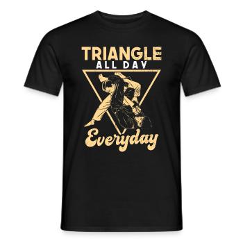 Brazilian Jiu Jitsu BJJ MMA Grappling - Men's T-Shirt - black - Front - AI Model Male 178 light (178cm)