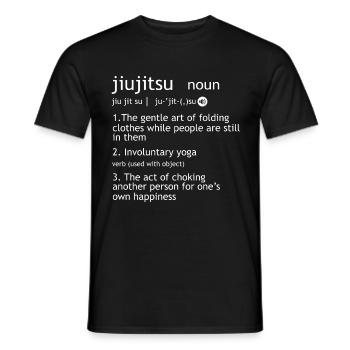 Jiu Jitsu Brésilien BJJ MMA Grappling - T-shirt homme - noir - Devant - AI Model Male 178 light (178cm)