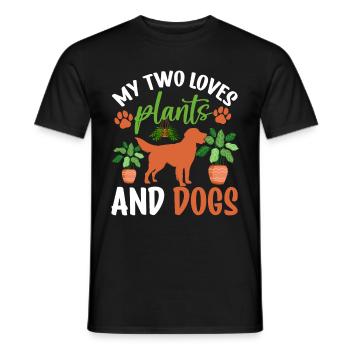 Plants, Dog Lover, Garden Gardener, Gardener - Men's T-Shirt - black - Front - AI Model Male 178 light (178cm)