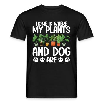 Plants, Dog Lover, Garden Gardener, Gardener - Men's T-Shirt - black - Front - AI Model Male 178 light (178cm)