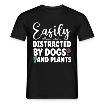 Plants, Dog Lover, Garden Gardener, Gardener - Men's T-Shirt - black - Front - AI Model Male 178 light (178cm)