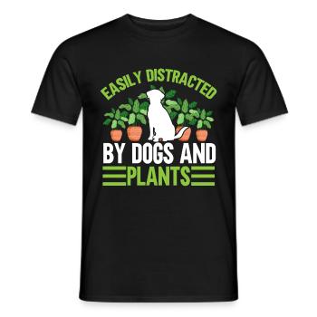 Plants, Dog Lover, Garden Gardener, Gardener - Men's T-Shirt - black - Front - AI Model Male 178 light (178cm)