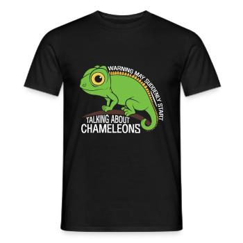 Caméléon Reptile Gardien de Zoo lézard Safari - T-shirt homme - noir - Devant - AI Model Male 178 light (178cm)