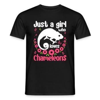 Caméléon Reptile Gardien de Zoo lézard Safari - T-shirt homme - noir - Devant - AI Model Male 178 light (178cm)