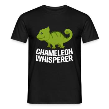 Chameleon Reptile Zoo Keeper Lizard Safari - Men's T-Shirt - black - Front - AI Model Male 178 light (178cm)