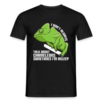 Caméléon Reptile Gardien de Zoo lézard Safari - T-shirt homme - noir - Devant - AI Model Male 178 light (178cm)