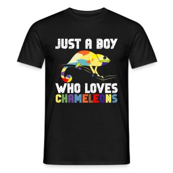 Caméléon Reptile Gardien de Zoo lézard Safari - T-shirt homme - noir - Devant - AI Model Male 178 light (178cm)