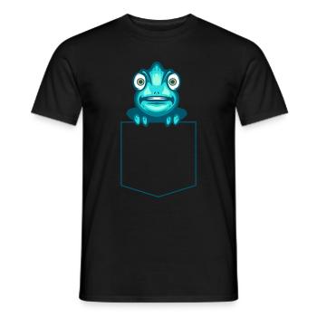 Caméléon Reptile Gardien de Zoo lézard Safari - T-shirt homme - noir - Devant - AI Model Male 178 light (178cm)